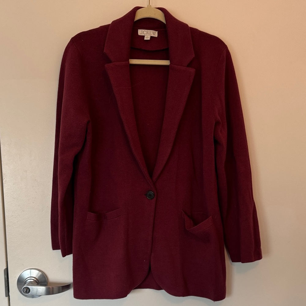 J. Crew Women's Deep Red/MagentaPurple Blazer